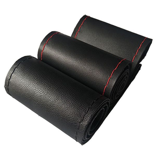 

2018 universal diy car hand sewing cover four-sided stretch soft and non-slip microfiber hand-sewn steering wheel cover