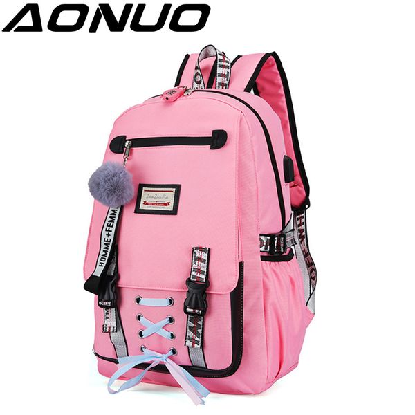

large school bags for teenage girls usb with lock anti theft backpack women book bag big high school bag youth leisure