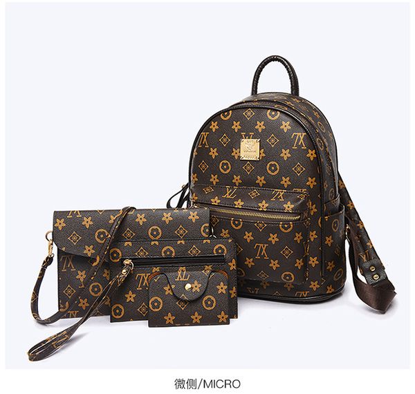 

2020 Европейские и классические Пресвитерианские рюкзаки, женская мода, модная сумка, четыре комплекта, рюкзак, сумка для отдыха