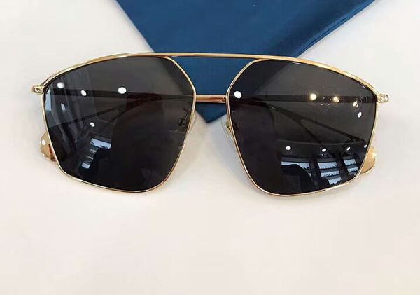

women 0473 gold metal geometric sunglasses grey lens fashion designer sunglasses shades new with box, White;black