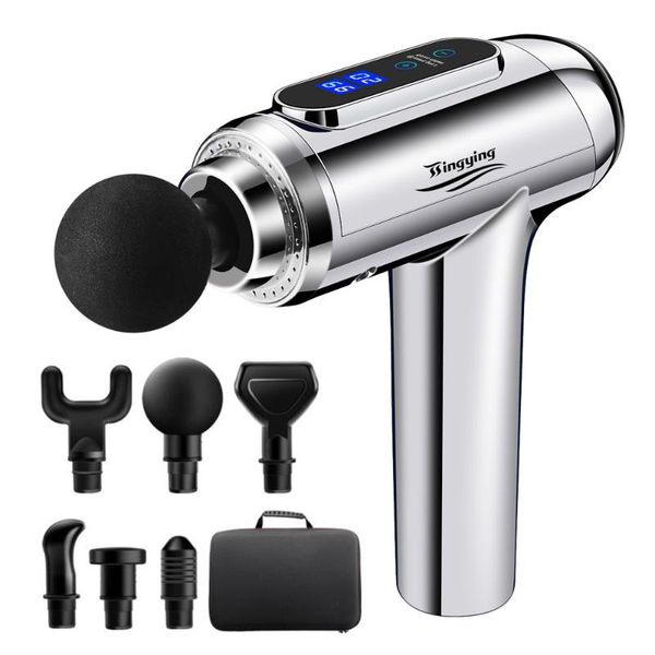 

massage gun muscle relaxation massager vibration fascial gun fitness equipment noise reduction design for male female #wr-485