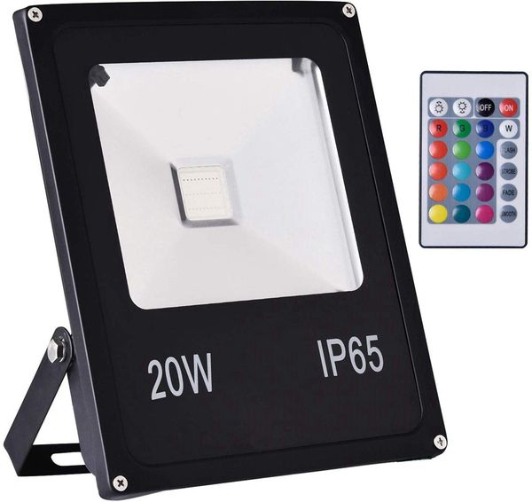 RGB Luz de inundação, 30W 20W Mudando a cor do LED impermeável Luz Paisagem com controle remoto US 3 Plug para Árvore, Lago, Jardim, Scenic Spots,