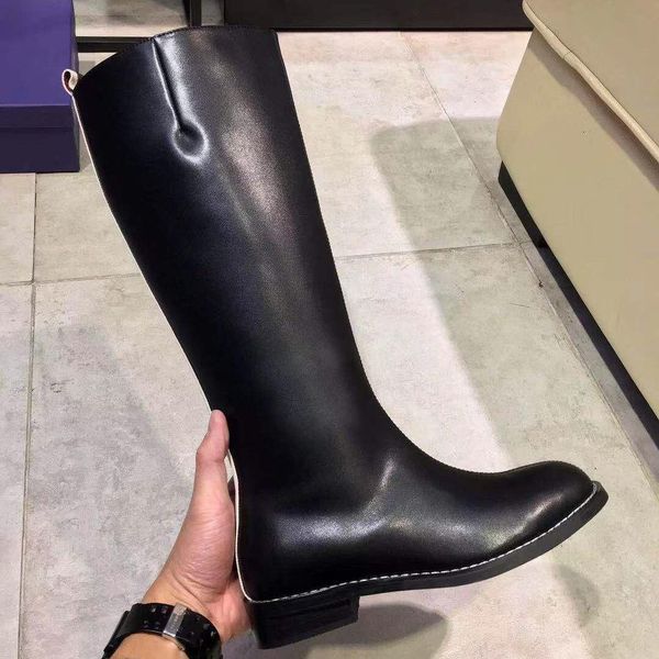 

2019 new arrival designer women boots brand fashion casual shoes leather spring autumn letter logo 9948ce, Black