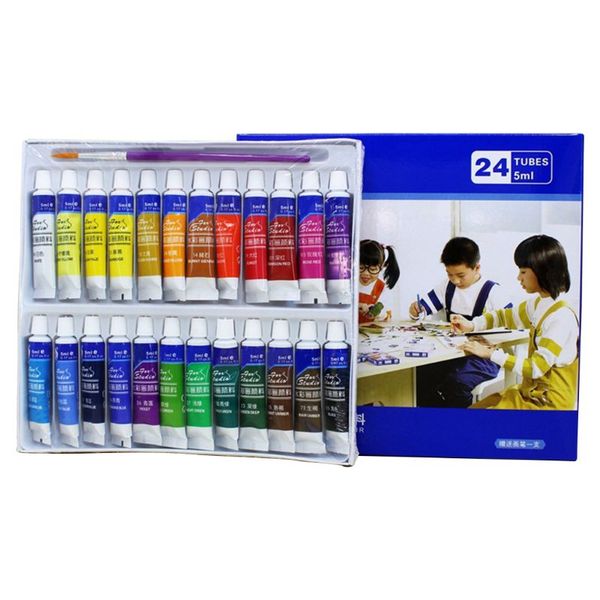 

12 colors 5ml tube watercolor paint set art painting drawing tools for kids diy