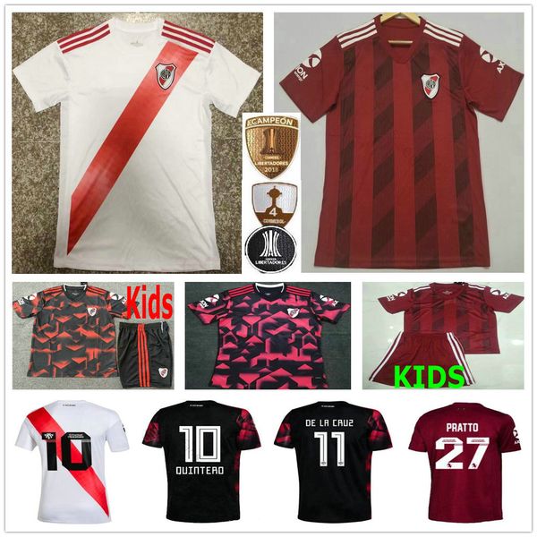 

2019 2020 river plate 70 years of stripes soccer jerseys pratto quintero martinez ponzio perez custom kids home away football shirt, Black;yellow