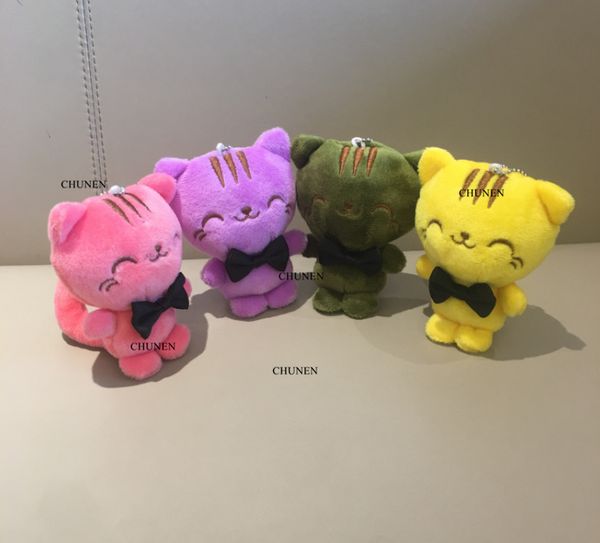 

adorable 10cm cats plush stuffed toy , cat plush toy doll ; gift key chain plush toy of wedding bouquet