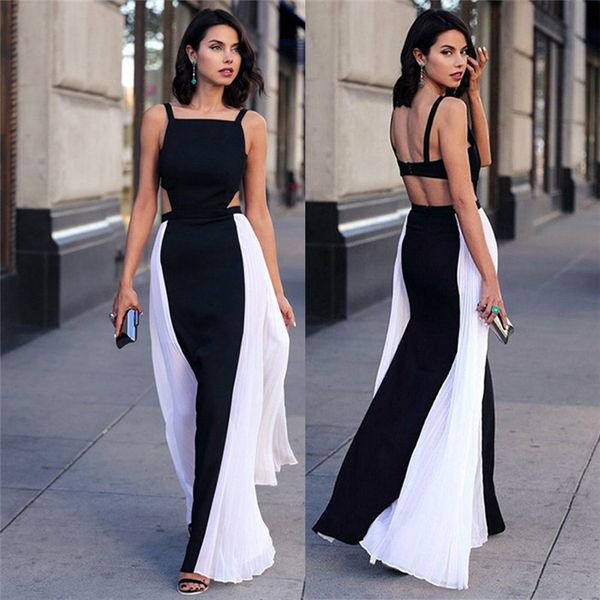 

sexy спагетти ремень backless платья хит цвет лета вскользь женщины платья однобортный бюстгальтер стиль sexy роскошные женские платья, Black;gray