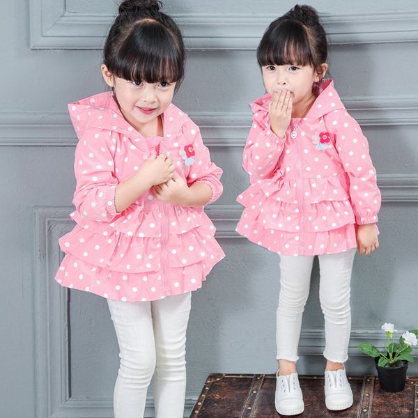 

trench outerwear 2016 children's clothing spring and autumn children girls child outerwear baby top, Blue;gray