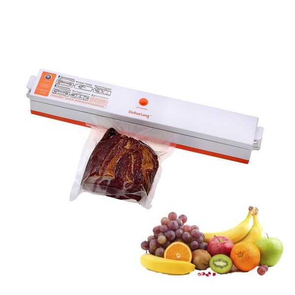 Бытовая Food Vacuum Sealer Упаковочная машина Электрическая пленка Food Sealer Вакуум упаковщик использовать для еды спасатель Вакуумная хранения сумки KKA7100