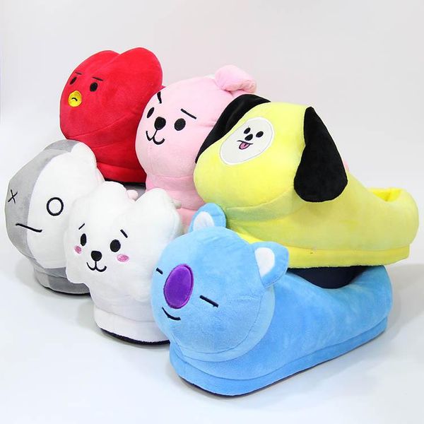 

cute cotton slippers 11 inch multi colors cartoon indoor plush slipper soft ing