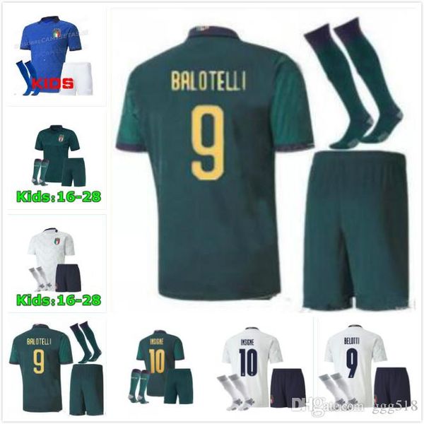 

2019 2020 italy third kids away soccer jerseys 19 20 green maglie da calcio verratti jorginho romagnoli kits chiesa bonucci child shirt, Black;yellow