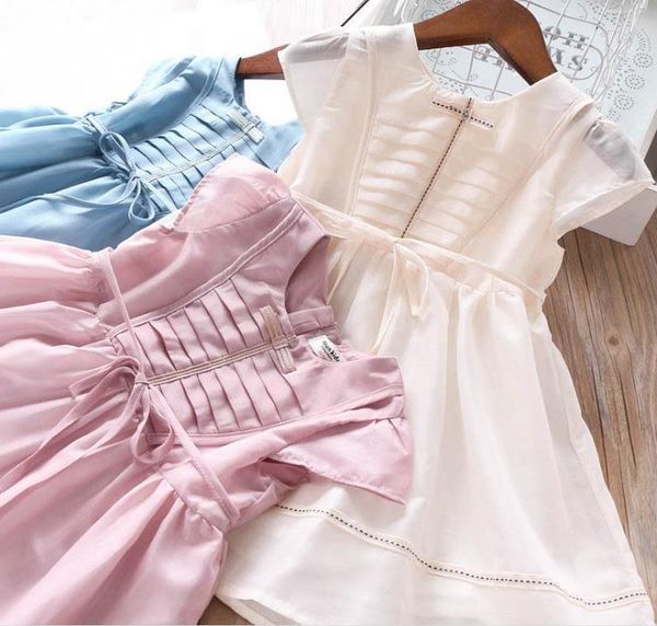 

owligbaby 2020 short sleeves kids dress girls dress wholesale, Red;yellow