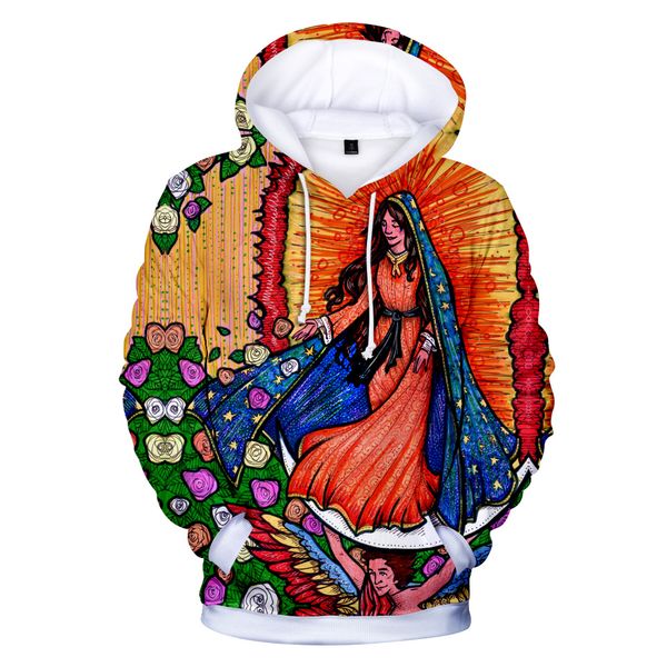 

our lady of guadalupe hoodies men women 3d printed hooded sweatshirts, Black