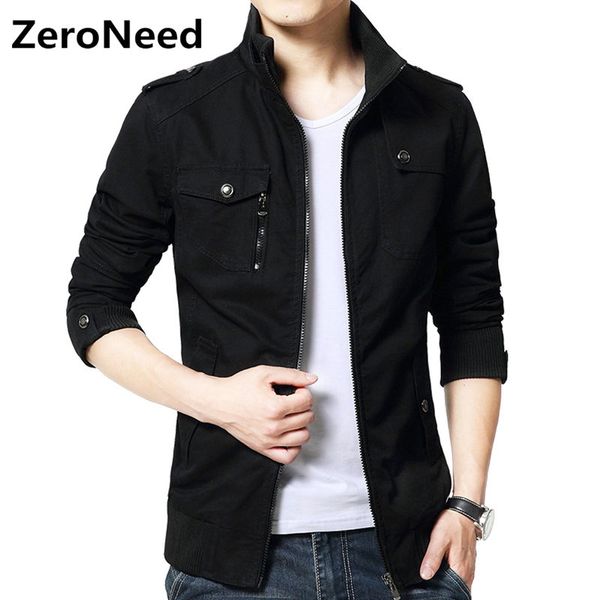 

cargo jacket man casual men jackets 2019 new slim fit brand work jackets cotton outerdoors solid color overcoat veste homme 215, Black;brown