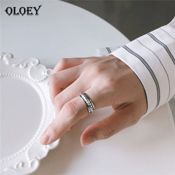 

oloey 100% настоящее стерлингового серебра 925 открытые кольца для женщин япония корея изогнутая поверхность лестница кольцо тонкой партии ю, Golden;silver