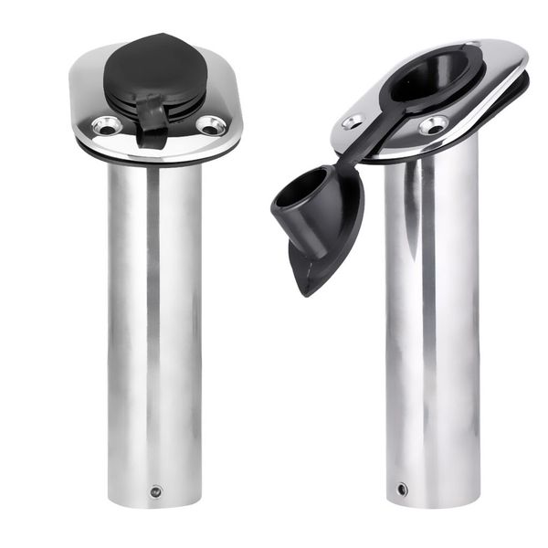 

2pcs steel flush mount fishing rod holder cap gasket kayak boat canoe tackle
