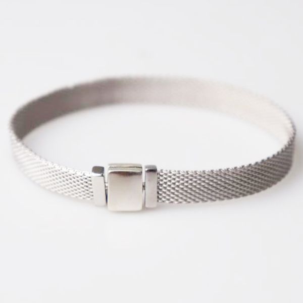 

selling jewellery custom 925 sterling silver bracelet mesh bracelet, Black