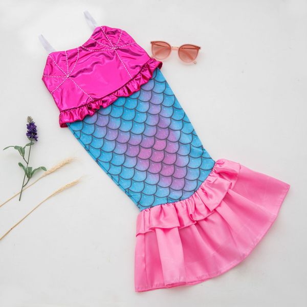 

2019 girls sling mermaid sling girls one-piece swimsuit children's leisure vacation swimsuit, White;black