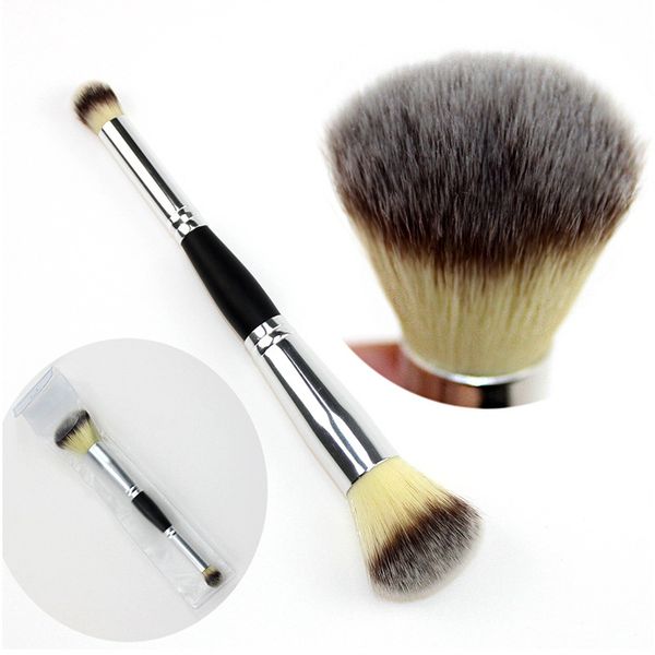 

new professional makeup brush double head multifunction blush powder brush contour eyeshadow woman makeup tools 17.5cm