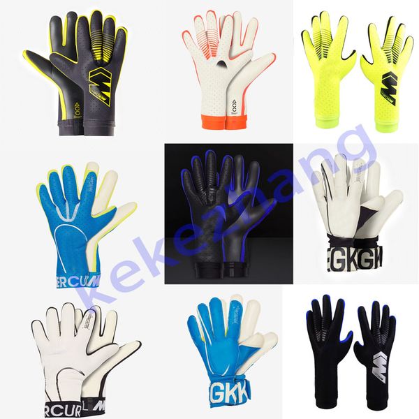 

mercurial touch elite professional goalkeeper gloves no finger protection thickened latex soccer goalie gloves football goalkeeper gloves, Black