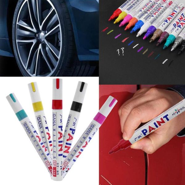 

colorful waterproof car wheel auto rubber tire tread cd metal permanent paint marker graffiti oily mark pen