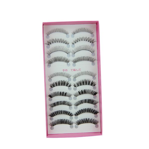 

10 pairs/set false eyelashes 3d natural long thick cross eyes makeup beauty upper fake eyelashes extension tools