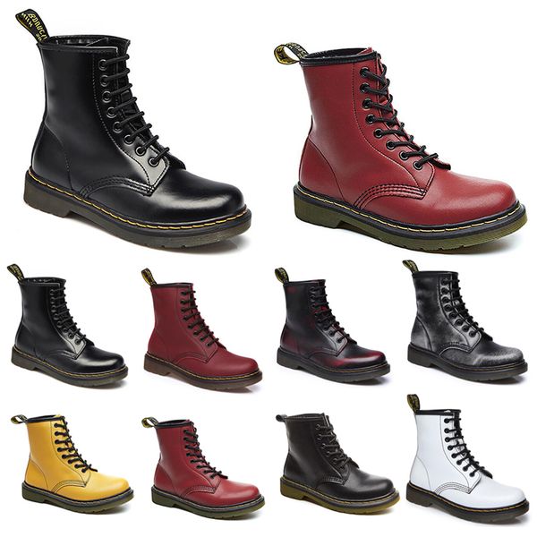 

new non-brand fashion designer ankle boots men women wineter martin boots wipe wine red black motorcycle boots 35-44 item 11 wholesale