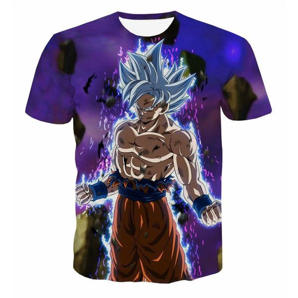 

men s luxury mens designer t shirts t shirt tshirt personality 3d summer dragon ball printed short sleeve t-shirt mens clothes clothing tee, White;black