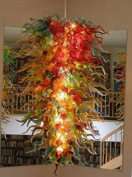 

indoor pendant lamps for home decoration ac 110-240v hand blown glass custom chihuly chandeliers lights for sale