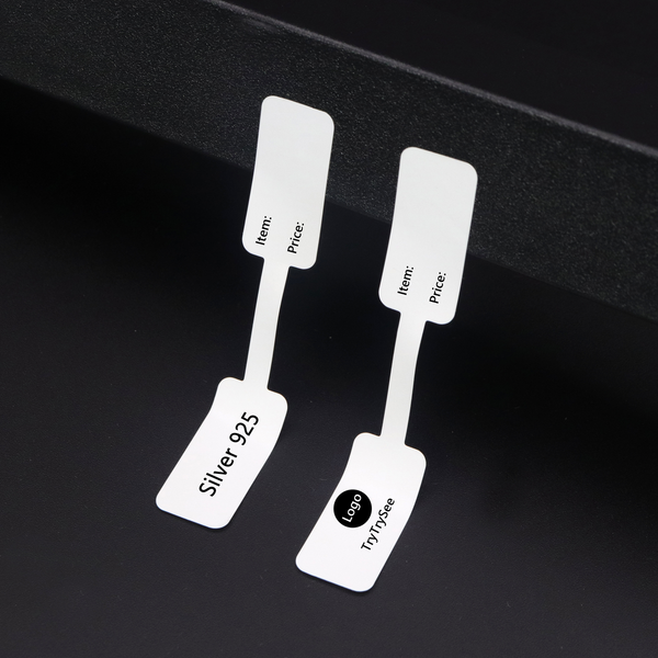 

100pcs square head bracelet ring logo lable custom price tags for jewelry display making packaging accessories finding wholesale