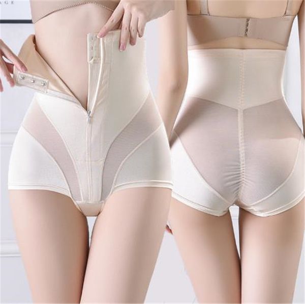 

women high waist postpartum shapers plus size solft breathable control panties womens thin hip lifting underwear, Black;white