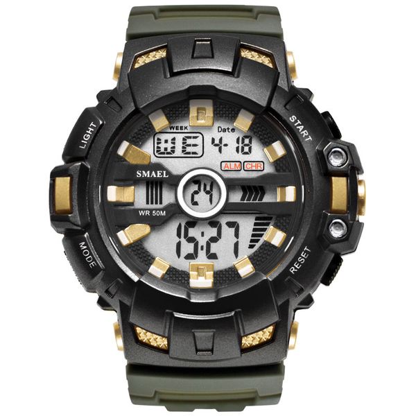 Pulseira led digital waches relógio de luxo masculino relógios militares alarme relogio montre1532b relógios esportivos à prova d'água 283v