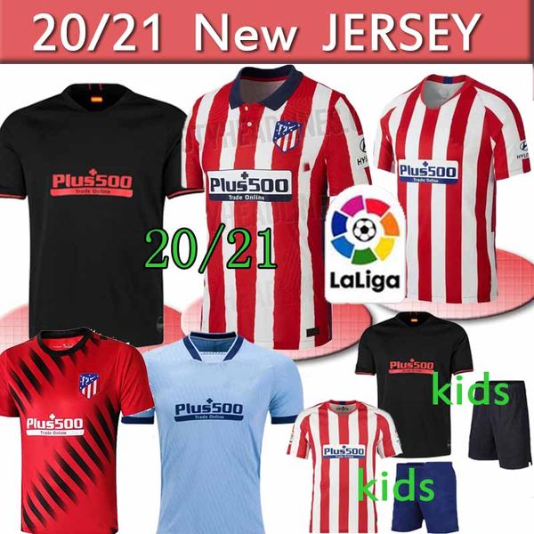 

atlético de madrid 7 joão félix soccer jesrey 20 21 atletico madrid koke saúl correa thomas lemar men kid jesreys thailand football shirts, Black;yellow