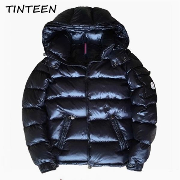 

tinteen winter jacket men thick warm ultralight 90% white duck down cotton coat male hooded mens clothing casual outwear gc632, Black