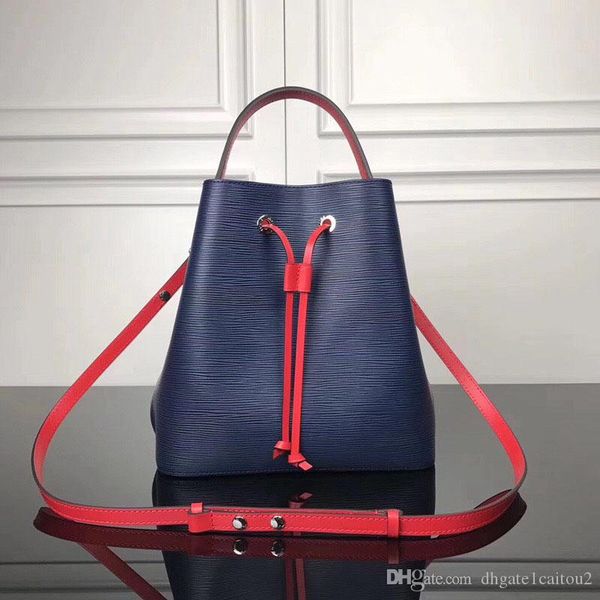 

original neonoe luxury shoulder bags leather bucket bag women famous brands designer handbags flower shopping bag