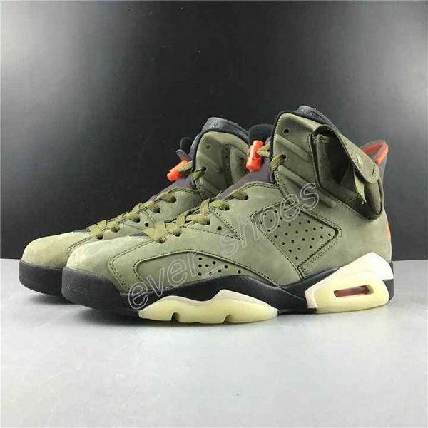 

2019 new travis x 6 cn1084-200 mens basketball shoes for men medium olive 6s designer sports trainers sneakers 7-13 with box, White;red