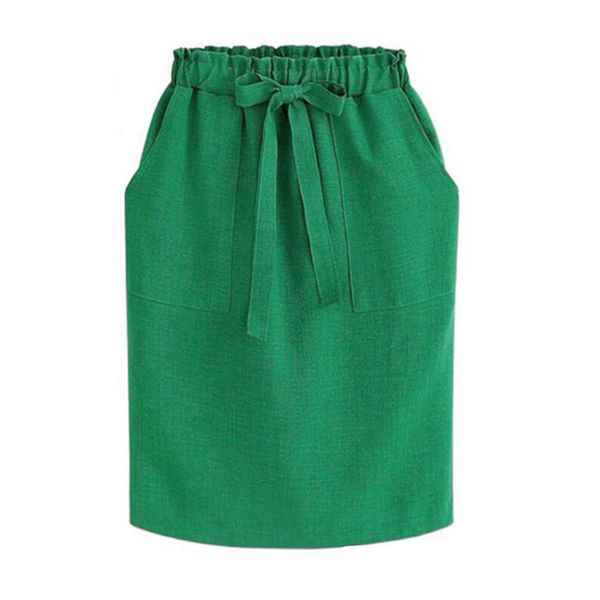 

women skirt pocket solid bandge high waist pencil bodycon hip skirt party 2019 summer new, Black