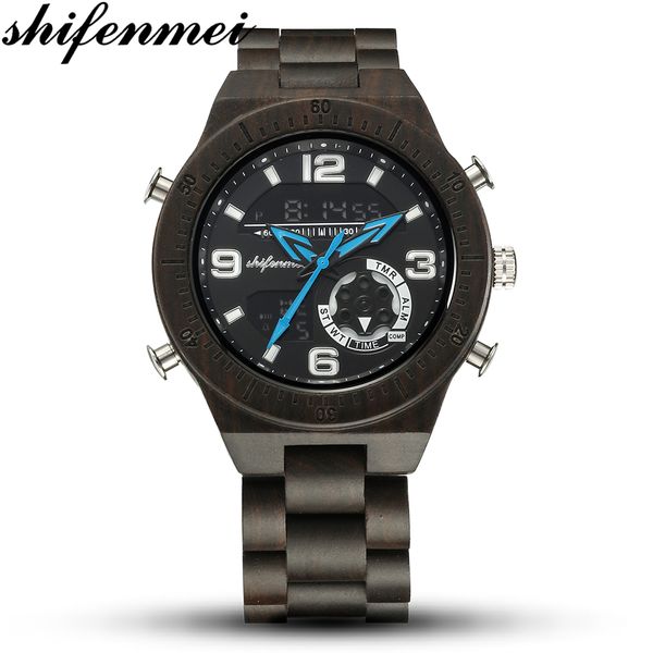 

big size wooden quartz watches for dad gift accept big size wooden quartz watches for d, Slivery;brown