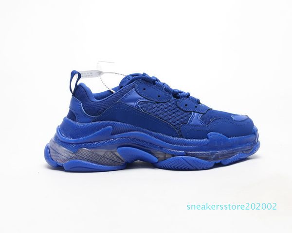 

2019 new paris triple s luxury designers sneakers chaussures homes men women platform fitness casual ir cushion dad shoes with crystal s02, Black
