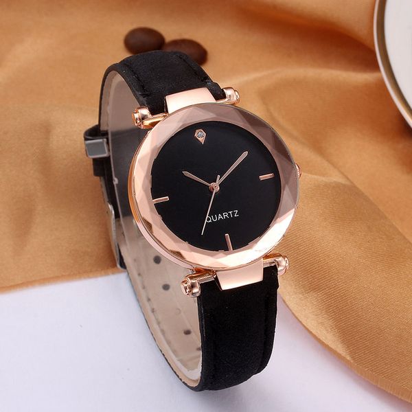 

women quartz movement watch masonry luxury starry dial pu leather band wrist watch hd88, Slivery;brown