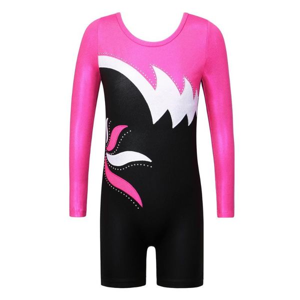 

baohulu балет трико для девочек с длинным рукавом с брюками гимнастика трико tank biketard блестящая вышивки алмазной дети dancewear, Black;red