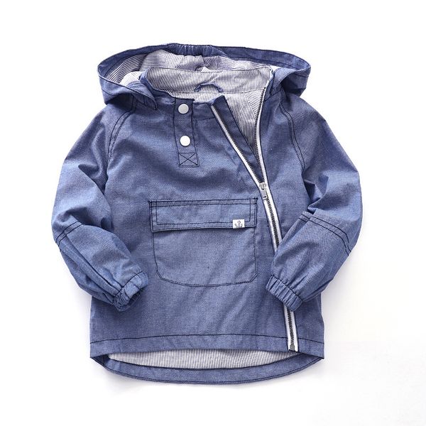 

windproof fashion hooded cotton child coat baby boys jackets children outerwear zipper large pocket for height of 90-135cm t200103, White