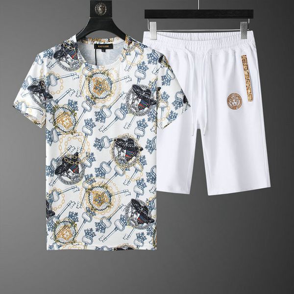 

2020 mens designer tracksuits sets mens new 2020 luxury designer clothes casual fashion running suits t shirt+shorts sets size -3xl 2pcs, Gray