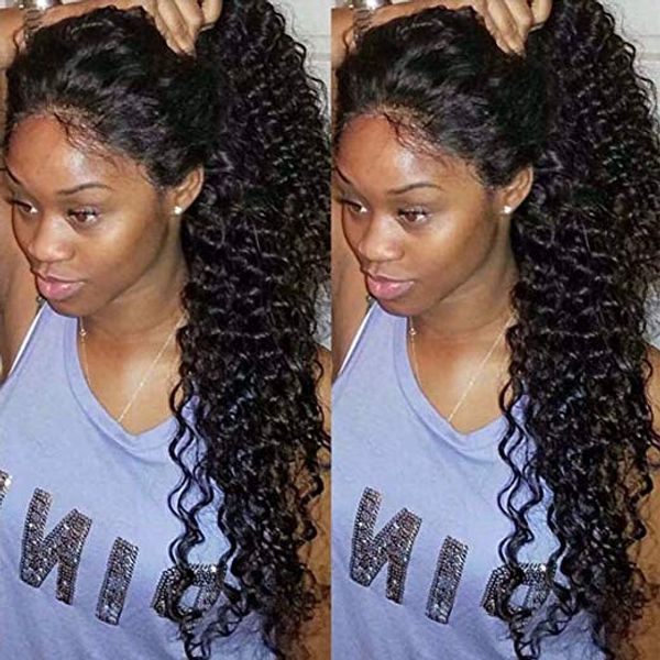 Kinky Curl Drawstring Ponytail Black Brown Afro Buns For Black