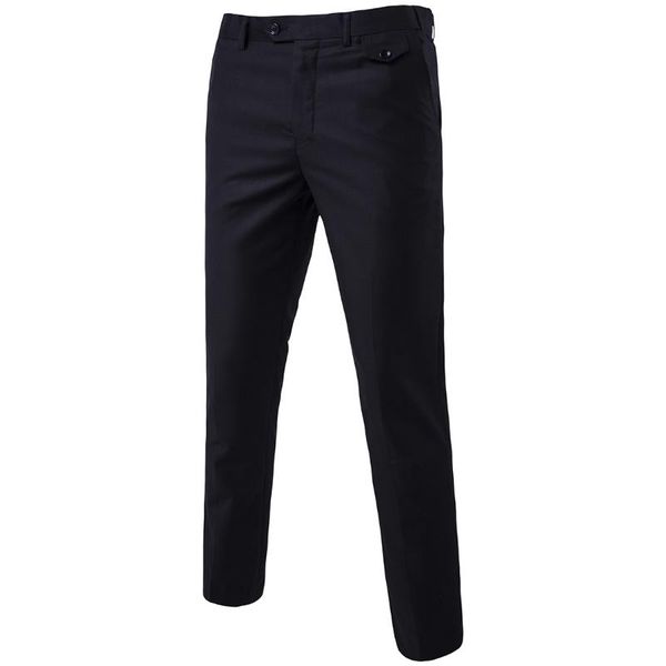 

2020 fashion new men's casual boutique business suit trousers / man's slim solid color dress pants, White;black