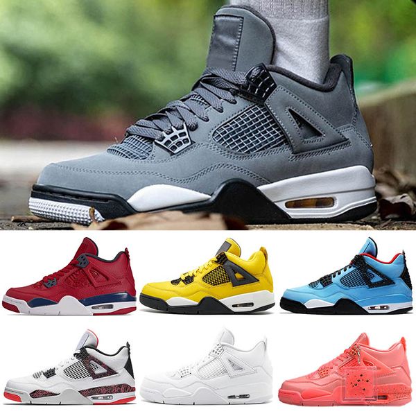 

cool grey 4s new bred 4 womens men basketball shoes travis scotts iv raptors tattoo wings fiba what the mens sneakers us 5-13