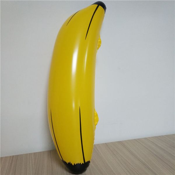 Decoração festa criativa inflável grande banana 60cm explodir piscina brinquedo água crianças crianças brinquedos de frutas decoração de festa qw9213