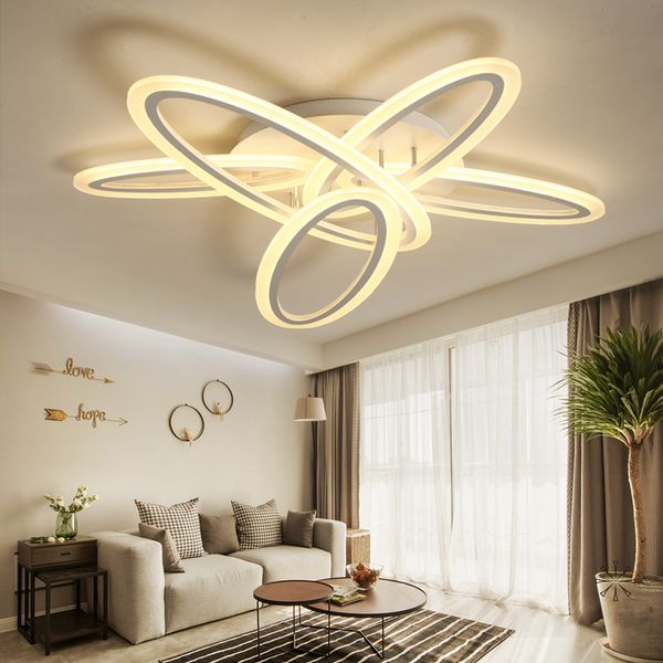 

modern acrylic led luxury chandelier lighting planetary trajectory chandelier for living dining bed room luster avize ac 90-260v