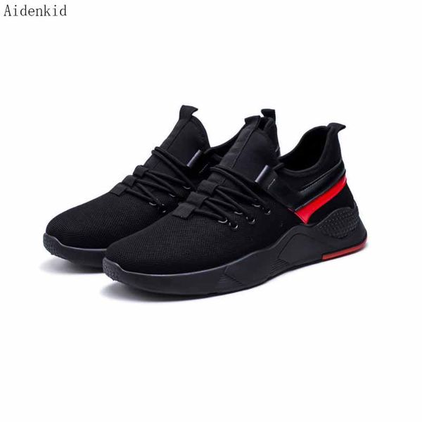 

male breathable comfortable casual shoes fashion men canvas shoes lace up wear-resistant men sneakers zapatillas deportiva39-43, Black