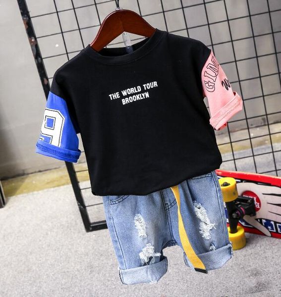 

одежда для малышей детская одежда летняя одежда для мальчиков наборы футболка + шорты детский детский костюм 2-6лет, White